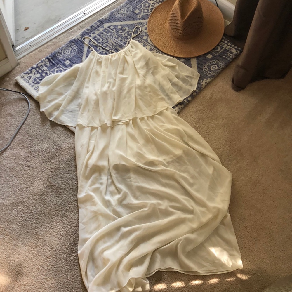 White maxi dress